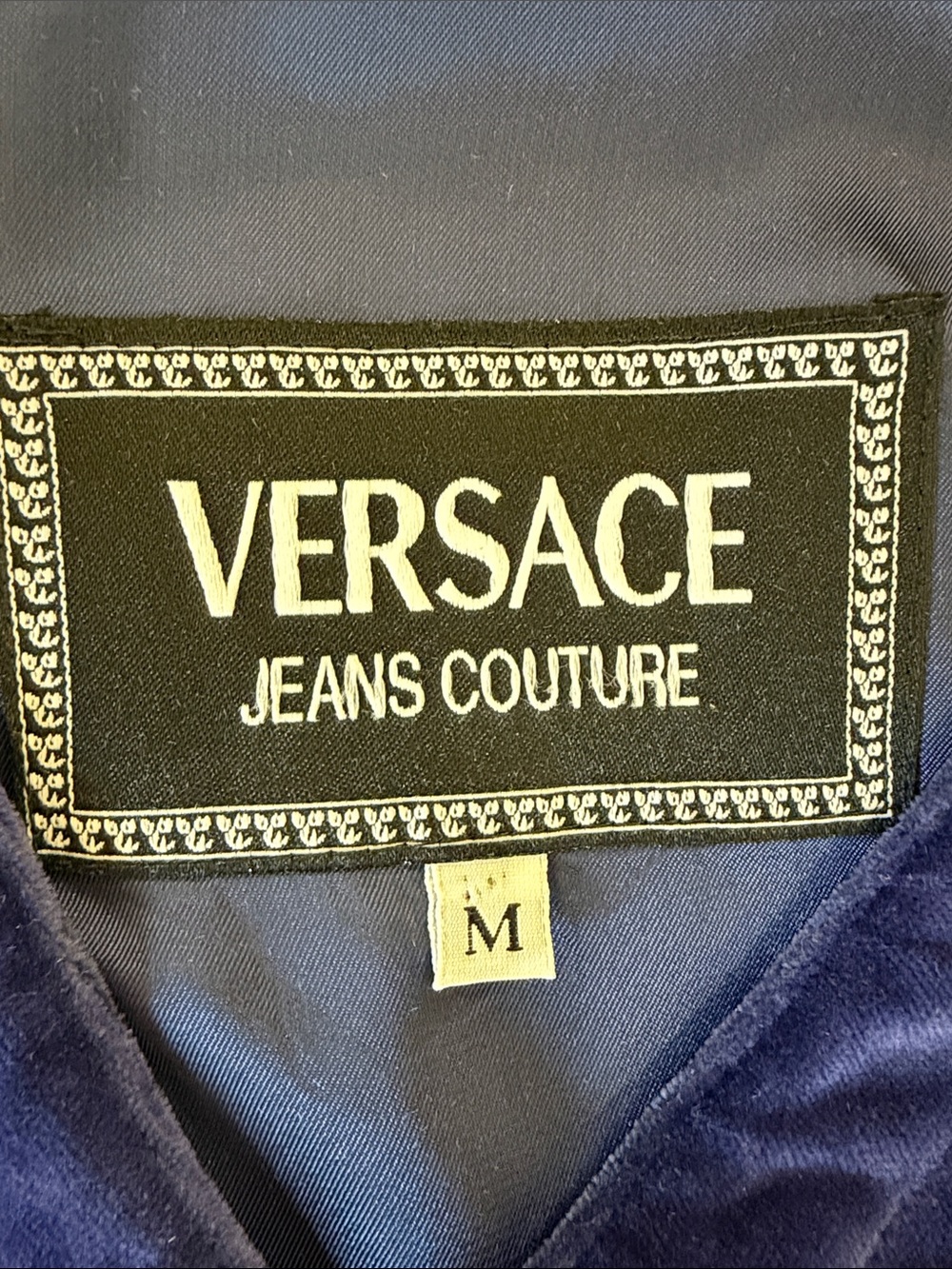 Versace Royal Blue Velvet Button Vest - Picture 2 of 3